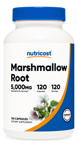 Suplemento Nutricost Marshmallow Root 5000 Mg 120 Cápsulas