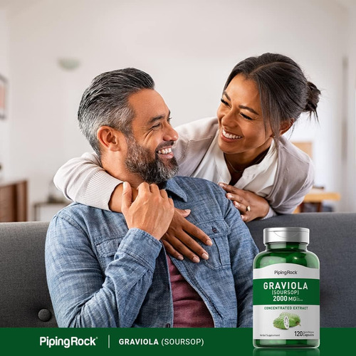 Cápsulas De Graviola Piping Rock | 2.000mg | Contagem 120 | - Imagem 6