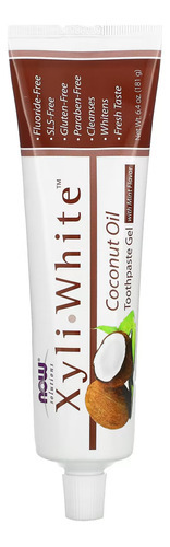Creme Dental + Óleo Coco Xyliwhite Now Foods 181g Importado