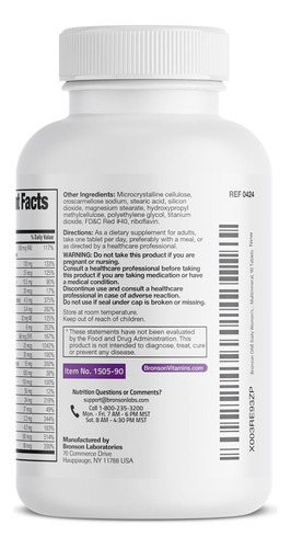 Bronson One Daily Womens 50+ Multivitamínico Multimineral C - Imagem 7