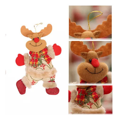 Decorações De Natal Boneco De Neve Papai Noel Alce Urso 20p - Imagem 5