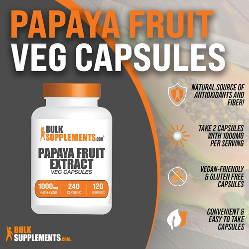 Cápsulas De Extrato De Mamão - De Carica Papaya, Suplementos - Imagem 3
