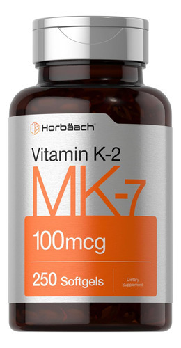Vitamina K2 Mk7 100mcg | 250 Cápsulas | Suplemento Sem Ogm E