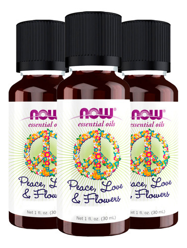 Óleo De Peace, Love E Flores Now Foods 30ml Importado 3un
