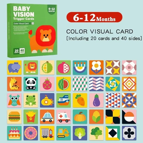 Cartão De Brinquedo De Treinamento Visual Para Educação Infa - Imagem 6