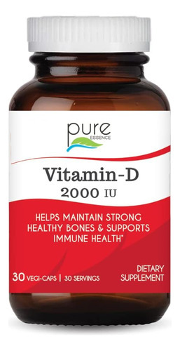 Pure Essence Labs Vitamina D 2.000 Ui - Melhor Suporte Imun