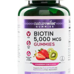 Gomas De Biotina Naturewise - Suplemento Para Cabelo, Pele E