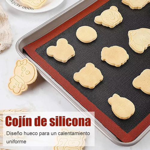 4 Peças De Tapete Para Assar Bolos De Biscoito, Tapete De Fo - Imagem 5