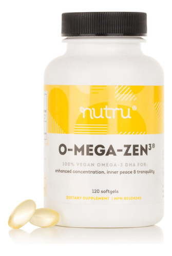 Nutru O-mega-zen3 Vegan Omega 3 Dha Suplemento - 400 Mg De Á