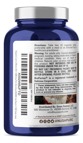 Suplemento De Extrato De Crina De Leão Nusapure 20.000 Mg 12 - Imagem 3