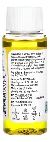 Óleo De Jojoba Now Foods 30 Ml Puro Importado 2un - Imagem 3