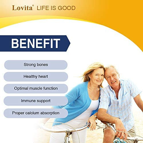 Lovita Vitamina K2 + D3, 400 Ui De Vitamina D3 Vegana E 120 - Imagem 3
