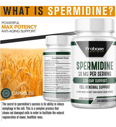 Probase Nutrition Espermidina (10 Mg De 99% De Espermidina 3 - Imagem 5