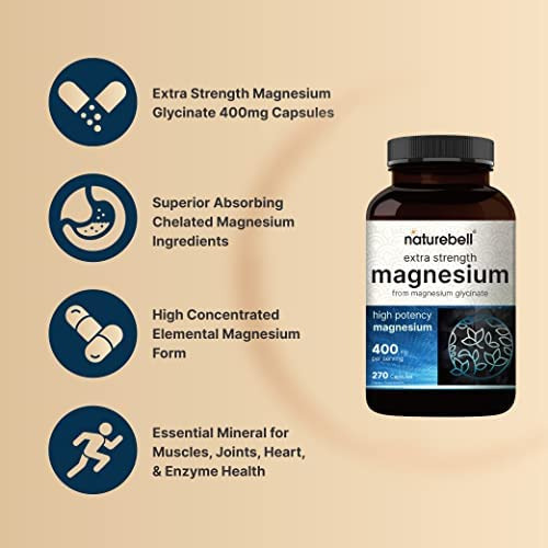 Glicinato De Magnésio 400mg (elemental), 270 Cápsulas 100% - Imagem 3