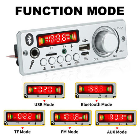 Placa Decodificadora Mp3 Wav, Amplificador De 80w, Microfon - Imagem 6