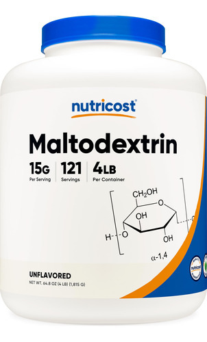 Suplemento Nutricost Maltodextrina Em Pó 1,8 Kg Sem Glúten