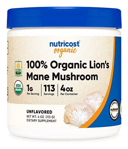 Cogumelo Em Pó Nutricost Organic Lion's Mane 113,4g