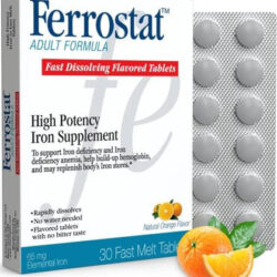 Ferrostat 65mg Suplemento De Ferro Mastigável Com Vitamina