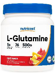 Suplemento Nutricost L-glutamina Em Pó 500g (ponche De Fruta - Imagem 2
