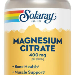 Suplemento Solaray Citrato De Magnésio, 400mg, Vegano, 18...