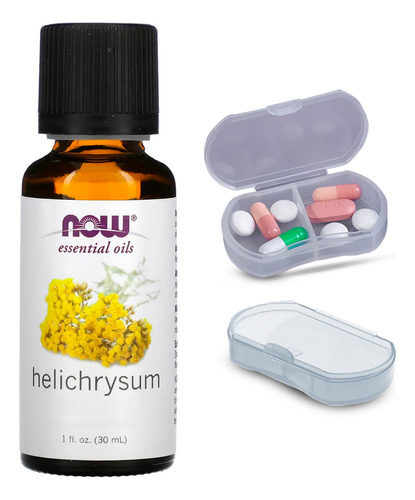 Now Foods Mistura De Óleo Helichrysum 30ml + Porta Cápsulas
