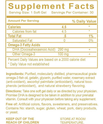 Promise Prenatal Dha - Cápsula Softgel De Ômega-3 Dha De Gra - Imagem 7