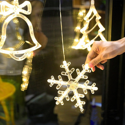 4 Peças De Luzes De Natal Led Sucker Pingente Suprimentos De - Imagem 8