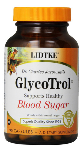 Cápsulas De Glicotrol Da Lidtke Technologies, 90 Contagens