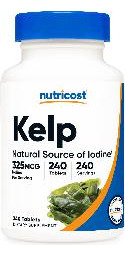 Suplemento Nutricost Kelp Tablets 325mcg Iodo 240 Comprimido - Imagem 2