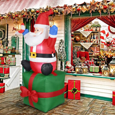Decorações De Natal De 1,8 M Led Inflável Papai Noel - Imagem 8