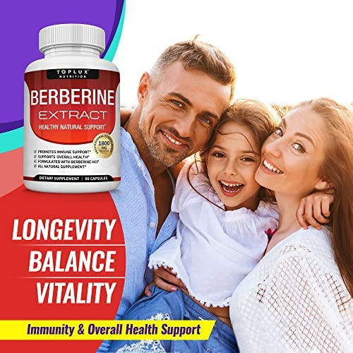 Extrato De Berberina Toplux 1800 Mg Complexo De Berberina H - Imagem 3