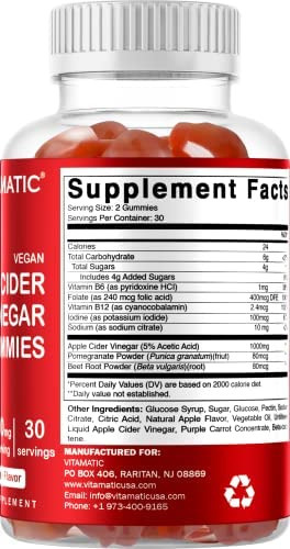 Gomas De Vinagre De Cidra Vitamatic - 1000 Mg Por Porção - - Imagem 5