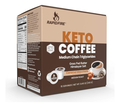 Rapidfire Caramel Macchiato Cetogênico Cápsulas De Café Ceto - Imagem 5