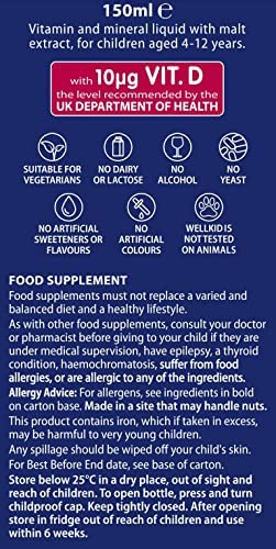 Wellkid Da Vitabiotics Líquido Multivitamínico 150ml - Imagem 3