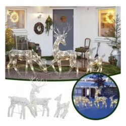 Ps Conjunto Enfeites Rena De Natal Com Led Luminosos De 3