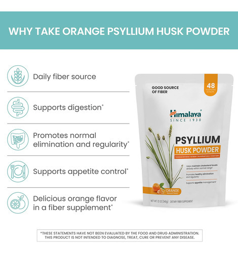 Pó De Casca De Psyllium Laranja Do Himalaia, Suplemento Diár - Imagem 4
