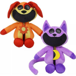 Boneca Brinquedo Smiling Critters, 2unidades,catnap E Dogday