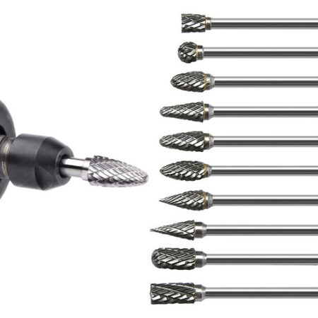 Kit 10 Ponta Montada Fresa Tungstênio Retifica Metal - Imagem 2