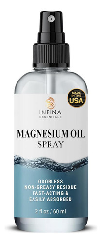 Spray Tópico De Óleo De Magnésio - Névoa Pura De Magnésio |