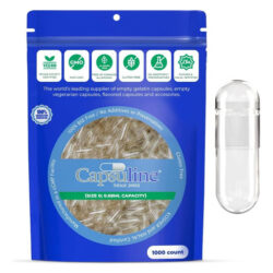 Tamanho Capsuline 0 - Cápsulas Vegan Vazias Transparentes -