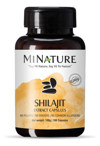 Cápsulas De Shilajit - Extrato Não Ogm Da Mi Nature | 180 Cá - Imagem 3
