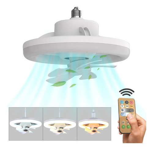 Rotação De 360° Com Luz Led De Ventilador De Teto Com Contro