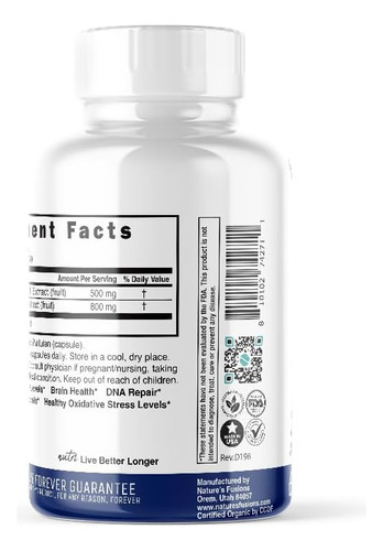 Suplemento De Romã De Mirtilo Orgânico Nutri 1300 Mg - Com 8 - Imagem 2