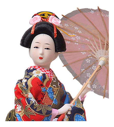 Bonecas Geisha Japonesas, Artesanato, 30cm, Bonecas Kimono, - Imagem 9