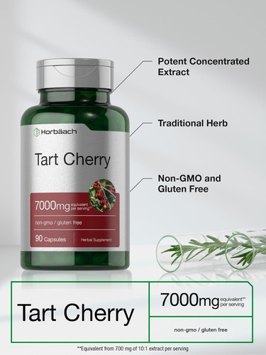 Extrato De Cereja Azeda Horbäach 7000mg | 90 Cápsulas | Supl - Imagem 2
