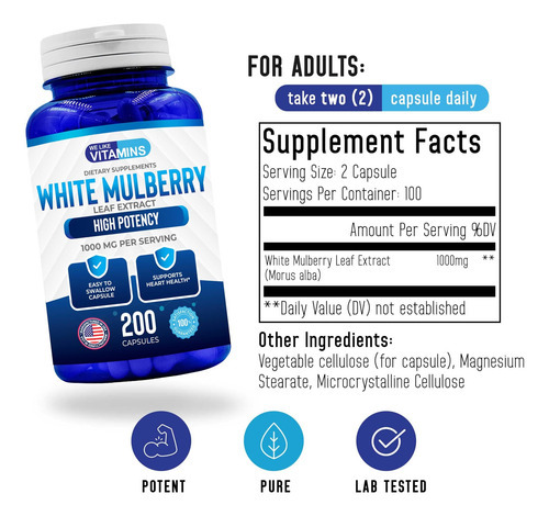 Gostamos De Vitaminas Amora Branca 1000mg " 200 Cápsulas " S - Imagem 2