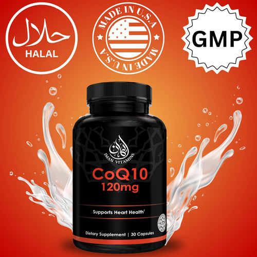 Iman Vitaminas Halal Coq10 Para Adultos, Ubiquinona, 120mg, - Imagem 3