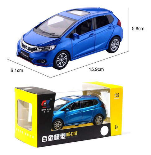 Honda Fit Gk5 Miniatura Metal Carros Com Luzes E Som 1/32 - Imagem 7