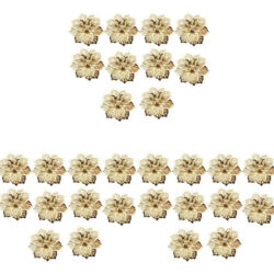 30 Peças De Anéis De Guardanapo Com Design De Flores, Fivela