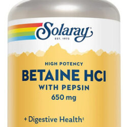 Betaína De Alta Potência Solaray Hcl Com Pepsina - Suplement